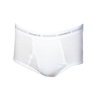 Hanes Men's White Briefs 3 Pack, L-White