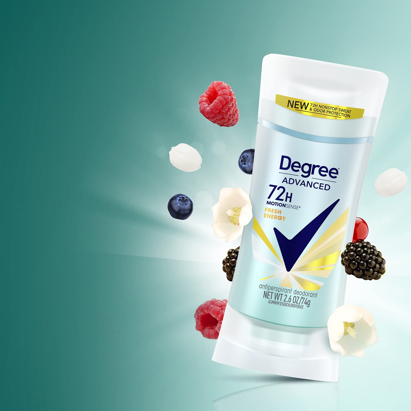 Degree Women Antiperspirant Deodorant Stick, Fresh Energy, 2.6 Ounce (Pack of 2)