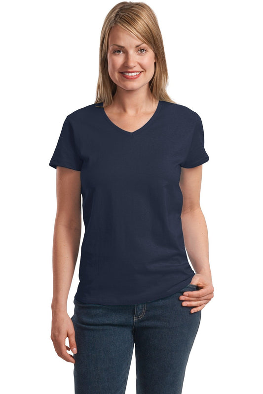 Hanes Relaxed Fit Women's ComfortSoft V-Neck T-Shirt Navy