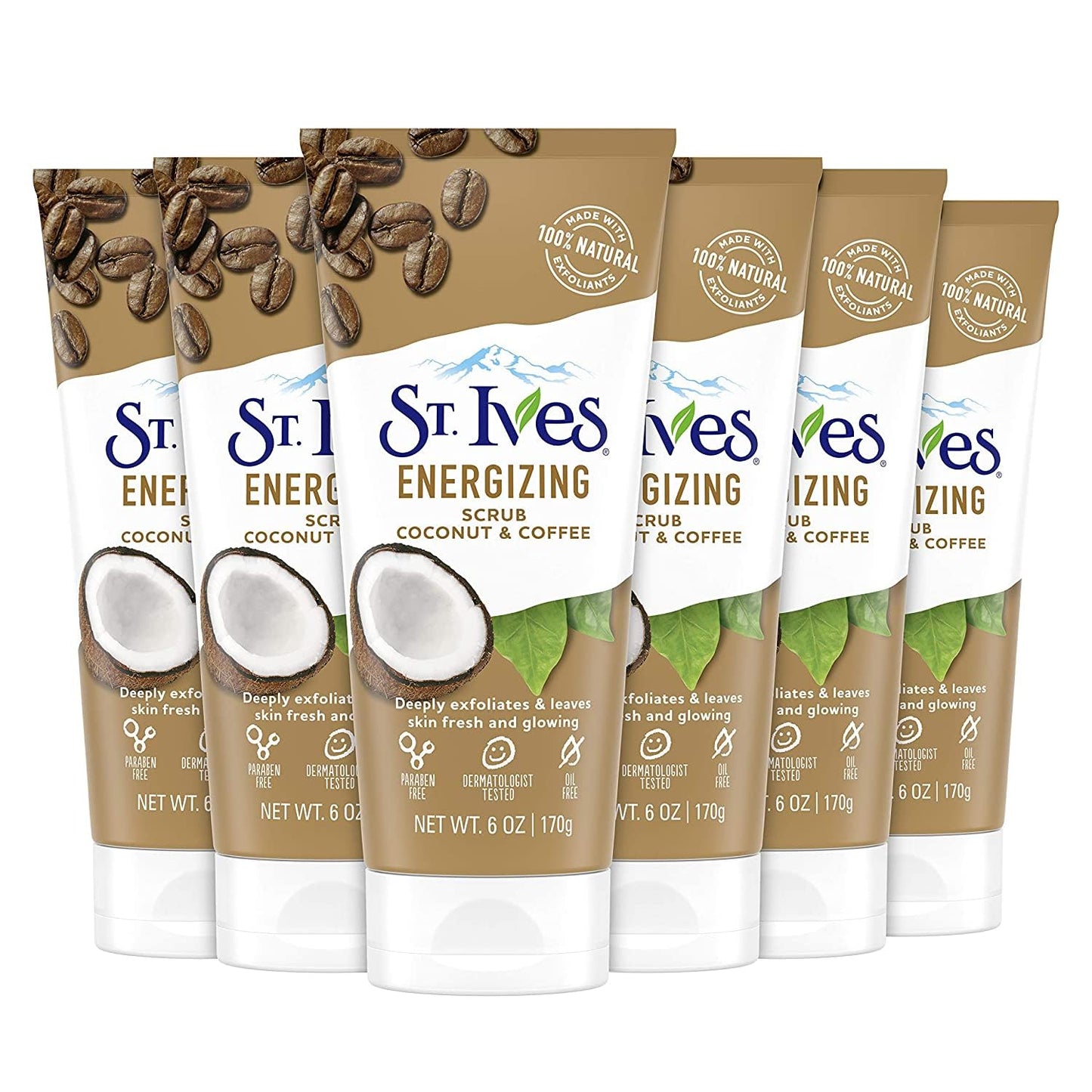 St. Ives Scrub Coconut & Coffee Energizing 6 Ounce (Pack of 3)