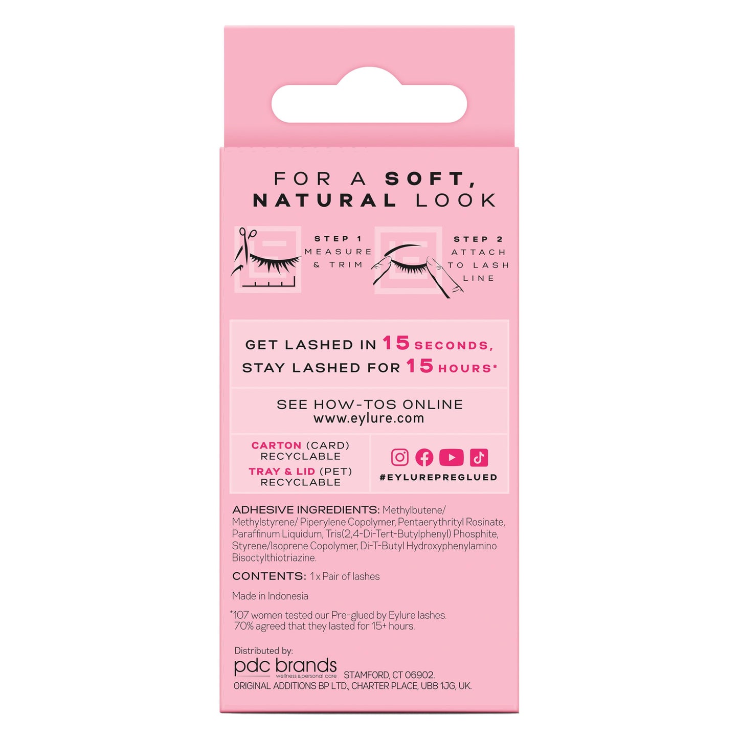 Eylure Pre-Glued Light & Wispy Eyelashes, Accents No. 003, Twin Pack