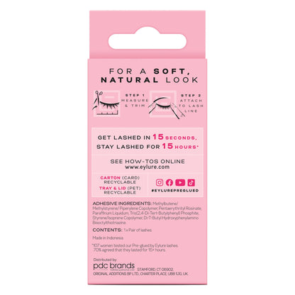 Eylure Pre-Glued Light & Wispy Eyelashes, Accents No. 003, Twin Pack