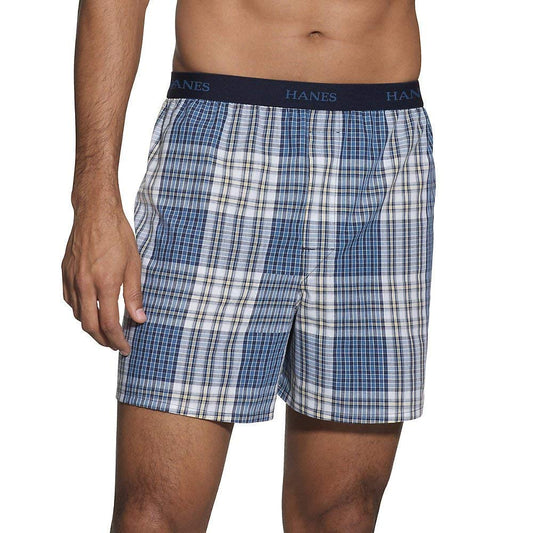 Hanes Classics Men's TAGLESS Boxer with Comfort Flex Waistband 5-Pack Assorted