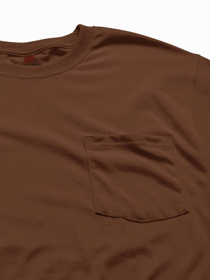 Hanes Men's Workwear Short Sleeve Tee (2-Pack), Army Brown, X Large