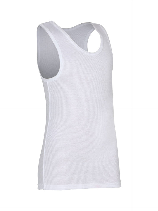 Fruit of the Loom Boys' Cotton Tank Top Undershirt (Multipack), Boys-120-White, X-Large