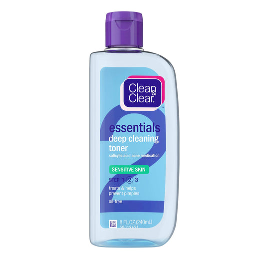 Clean & Clear Deep Cleaning Astringent Sensitive Skin 8 oz (Pack of 3)
