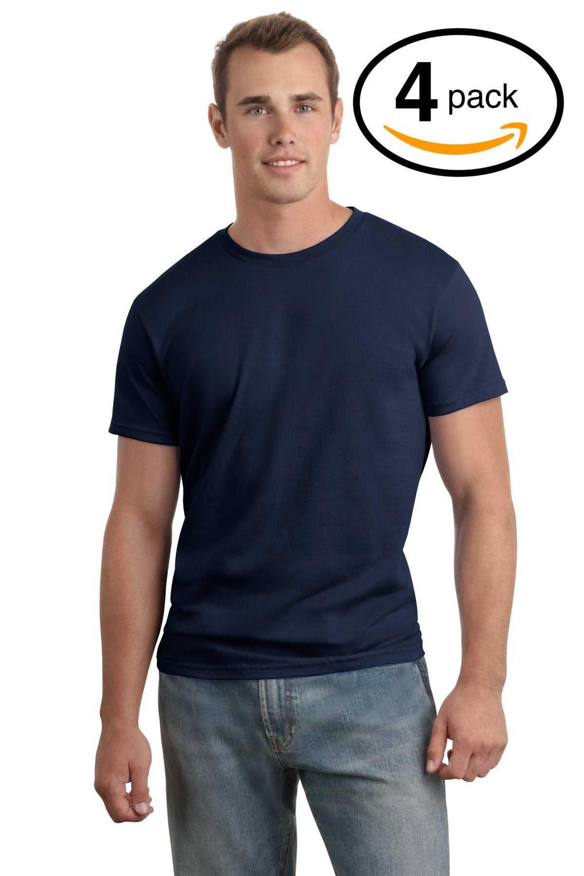 Fruit of The Loom Men's Crew T-Shirt (4 Pack) (Navy, XX-Large)