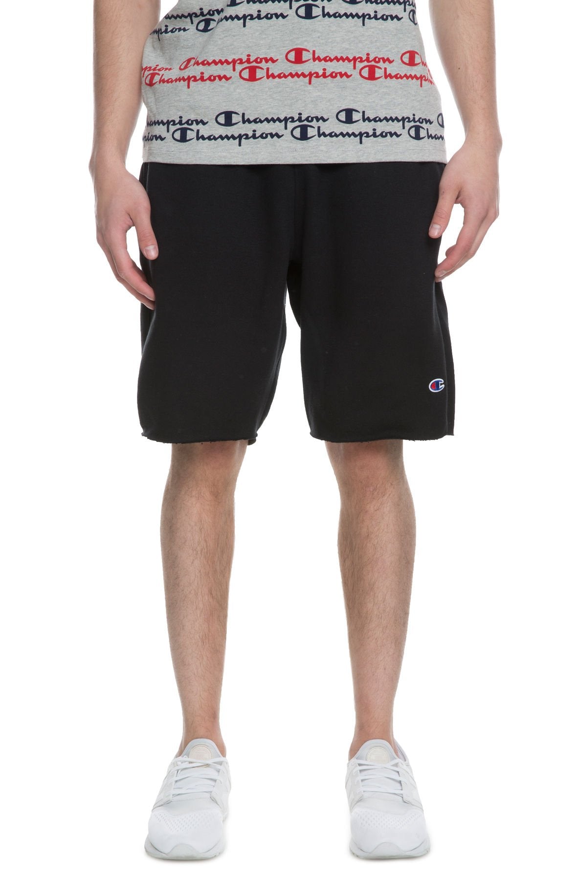 Champion LIFE Reverse Weave Cut Off Shorts, Big C Oxford Grey, X-Large