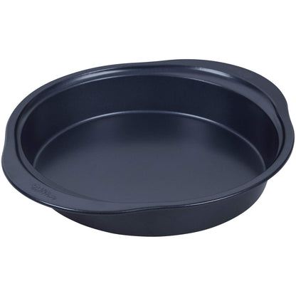 Wilton Diamond-Infused Non-Stick Navy Blue Round Baking Pan, 9-inch, Steel