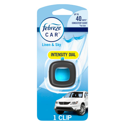 Febreze Car Air Fresheners, New Car Scent, Odor Eliminator for Strong Odors Car Vent Clips (2 Count)