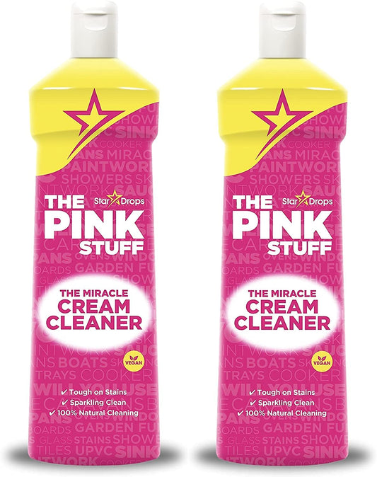 The Pink Stuff Stardrops Miracle Cream Cleaner, 17.6 Fl Oz (Pack of 2)