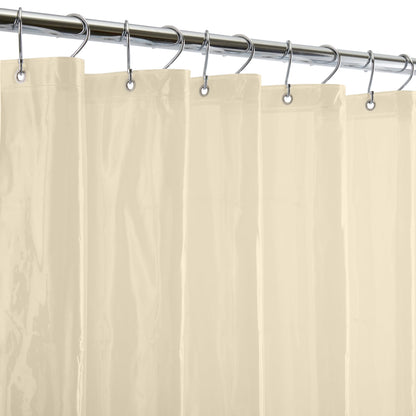 Bath Bliss PVC Heavy Weight Shower Curtain Liner | 4G | 70"x72" | Rust Resistant Copper Grommets | Magnetic Hem | Frost