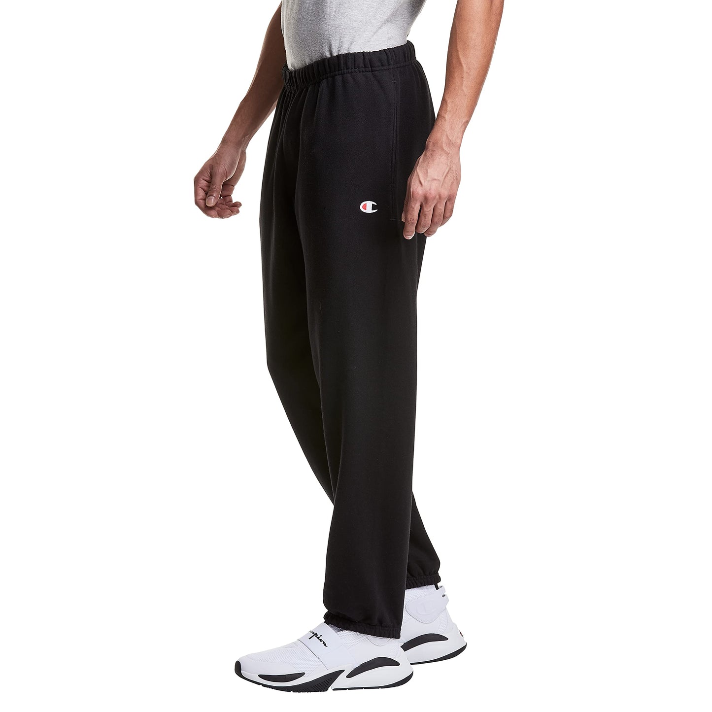 Champion Men's Reverse Weave Pants (Retired Colors), Black Sherpa C Logo, X-Large
