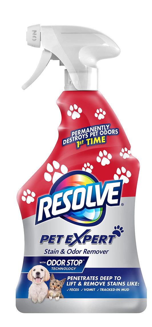 Resolve Pet Expert Stain and Odor Remover, Carpet Cleaner, Pet Stain and Odor Remover, Carpet & Upholstery Cleaner - Removes Stains and Odors, 22 oz (pack of 1)