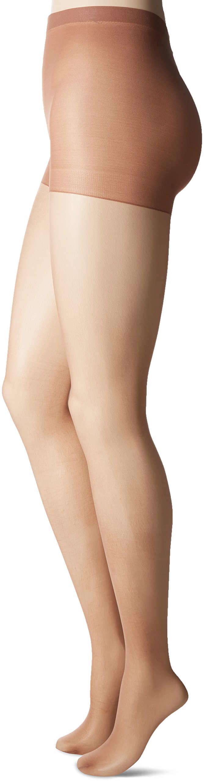 L'eggs Women's Silken Mist Control Top Sheer Toe Run Resist Silky Sheer Leg Panty Hose, Sun Beige, A