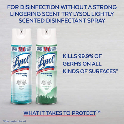 Lysol Disinfectant Spray, Sanitizing and Antibacterial Spray, For Disinfecting and Deodorizing, Crisp Linen, 19 fl oz (Pack of 4)