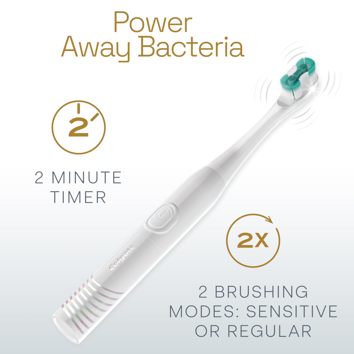 Colgate Total Battery Replacement Toothbrush Heads, 2 Pack