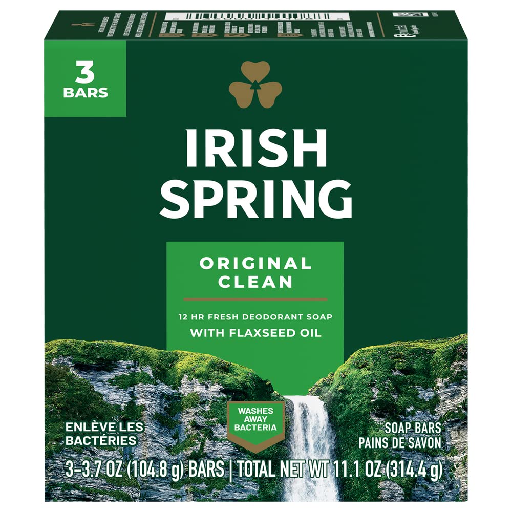 Irish Spring Original Scent Bar Soap 3.2 oz. Pack of 2