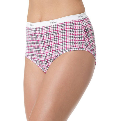 Hanes Women's Plus Cotton Brief 5-Pack P540AD 12 Assorted