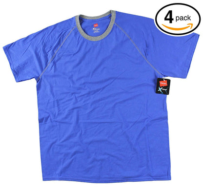 Hanes Mens X-Temp Dyed Crewneck Undershirt 4PK (Henley, Medium)