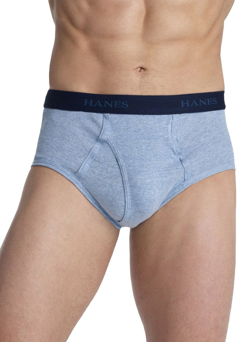 Hanes Men's No Ride Up Briefs Comfort Waistband Assorted 7-Pack_Blue Assorted_XL