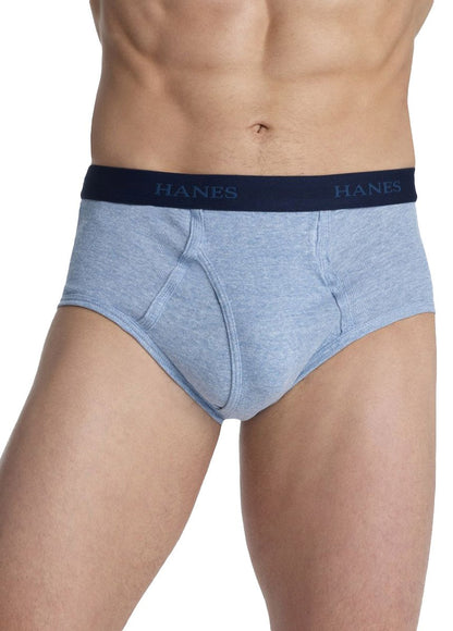 Hanes Men's No Ride Up Briefs Comfort Waistband Assorted 7-Pack_Blue Assorted_XL