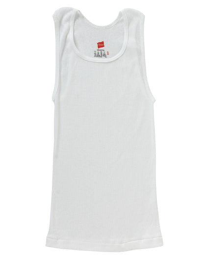 Hanes Boys' 5 Pack Ultimate ComfortSoft Tank (M-(10-12, White - 8 Pack)