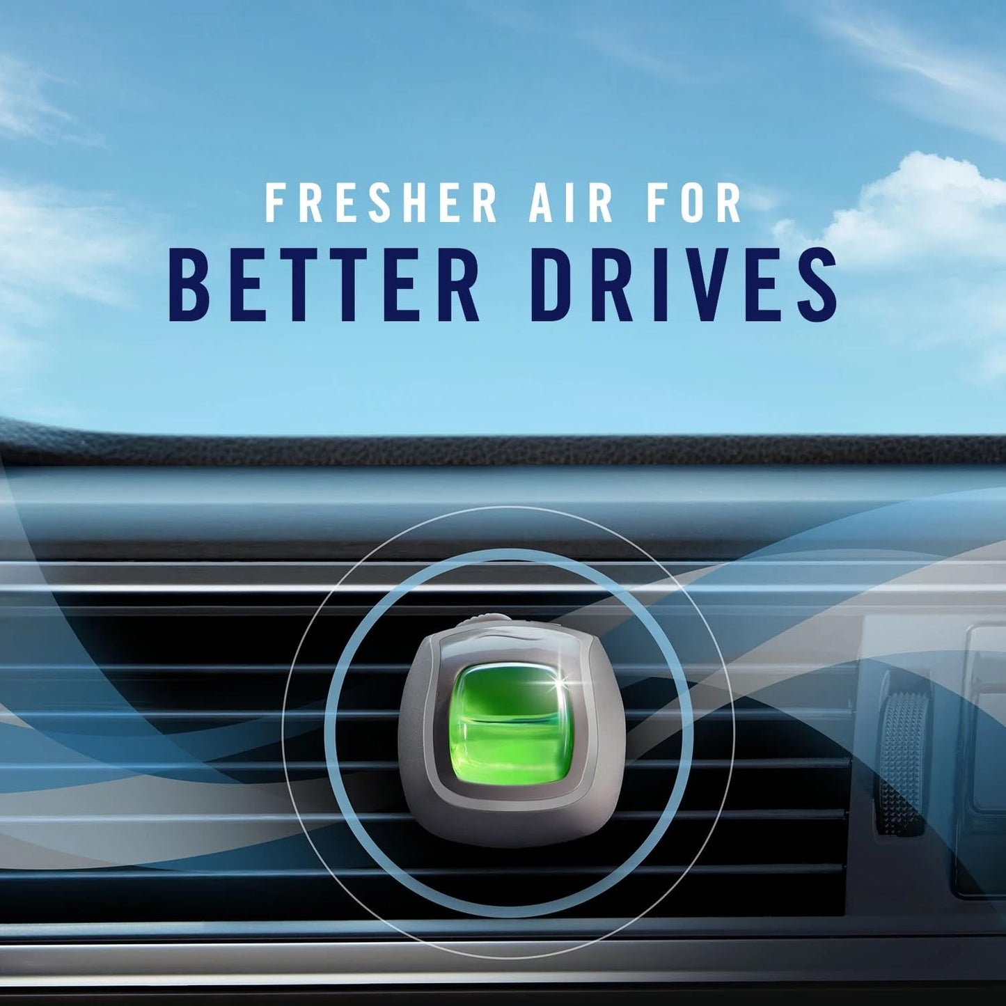Febreze Vent Clip Car Air Freshener, Odor Eliminator, Auto Noir Scent, 4 Clips (2 Packs)
