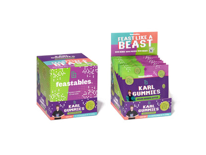 Feastables MrBeast Karl Gummy Sour Candy - Green Apple - 1.76 oz Bag (Pack of 8)