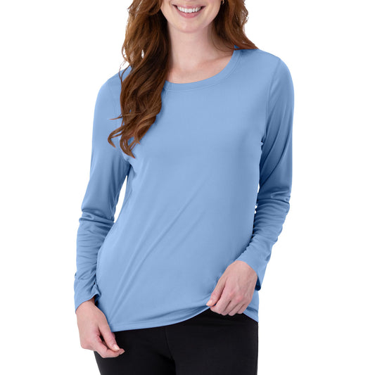 Hanes womens Sport Cool Dri Performance Long Sleeve T-shirt T Shirt, Light Blue, Small US