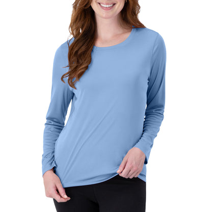 Hanes womens Sport Cool Dri Performance Long Sleeve T-shirt T Shirt, Light Blue, Small US