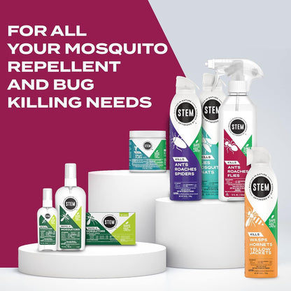Stem Repels Mosquitoes: Mosquito Repellent Wipes with Botanical Extracts, 30 Count