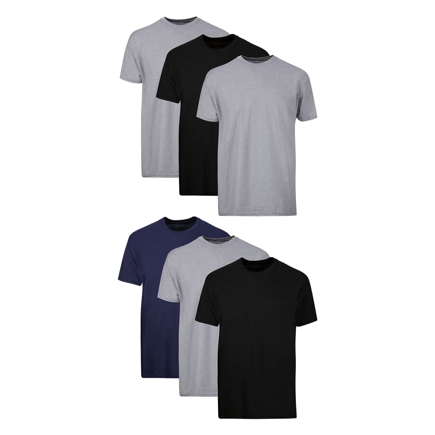 Hanes Men Men's Cotton Undershirt, Moisture-Wicking Crew Tee Undershirts, Multi-Packs