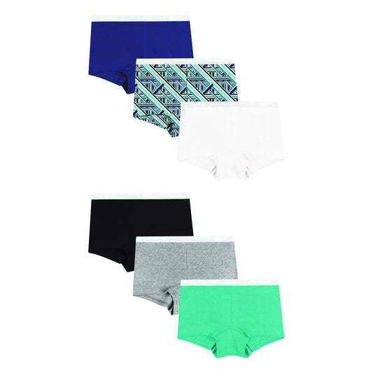 Women's Hanes Cotton Boy Briefs, Size 5, Assorted Colors,6pk