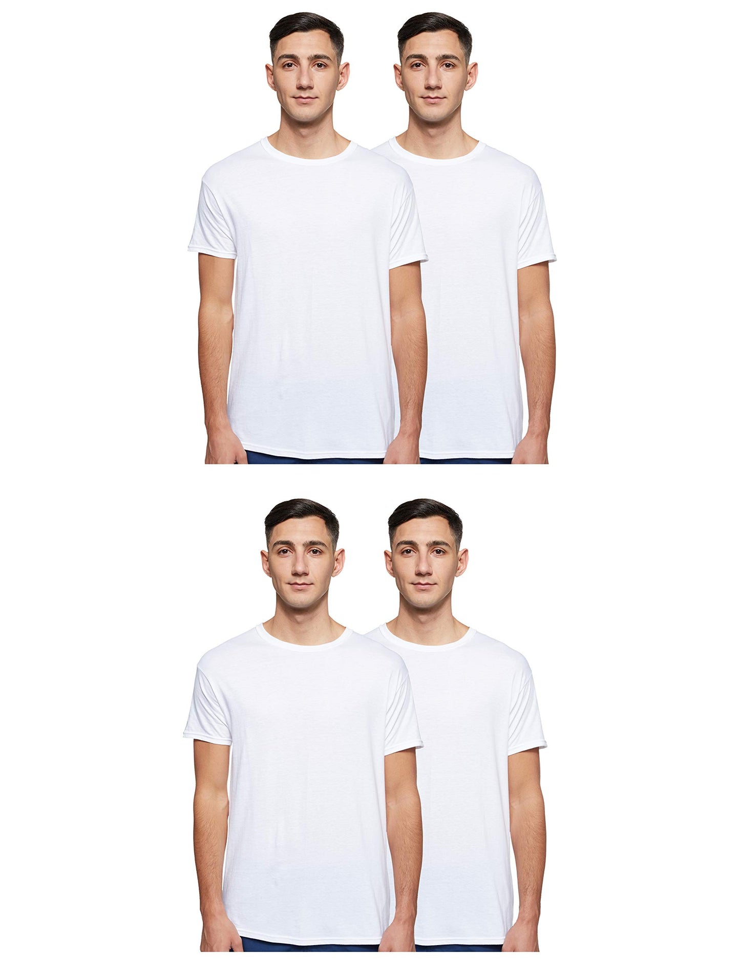 Hanes Men's Comfort Flex Fit Crewneck Tee Undershirt, 3 Pack White, X-Large