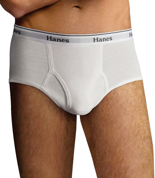 Hanes Classics Men's Tagless No Ride up Briefs with Comfort Flex Waistband (White, 3XL, 3 Pack)