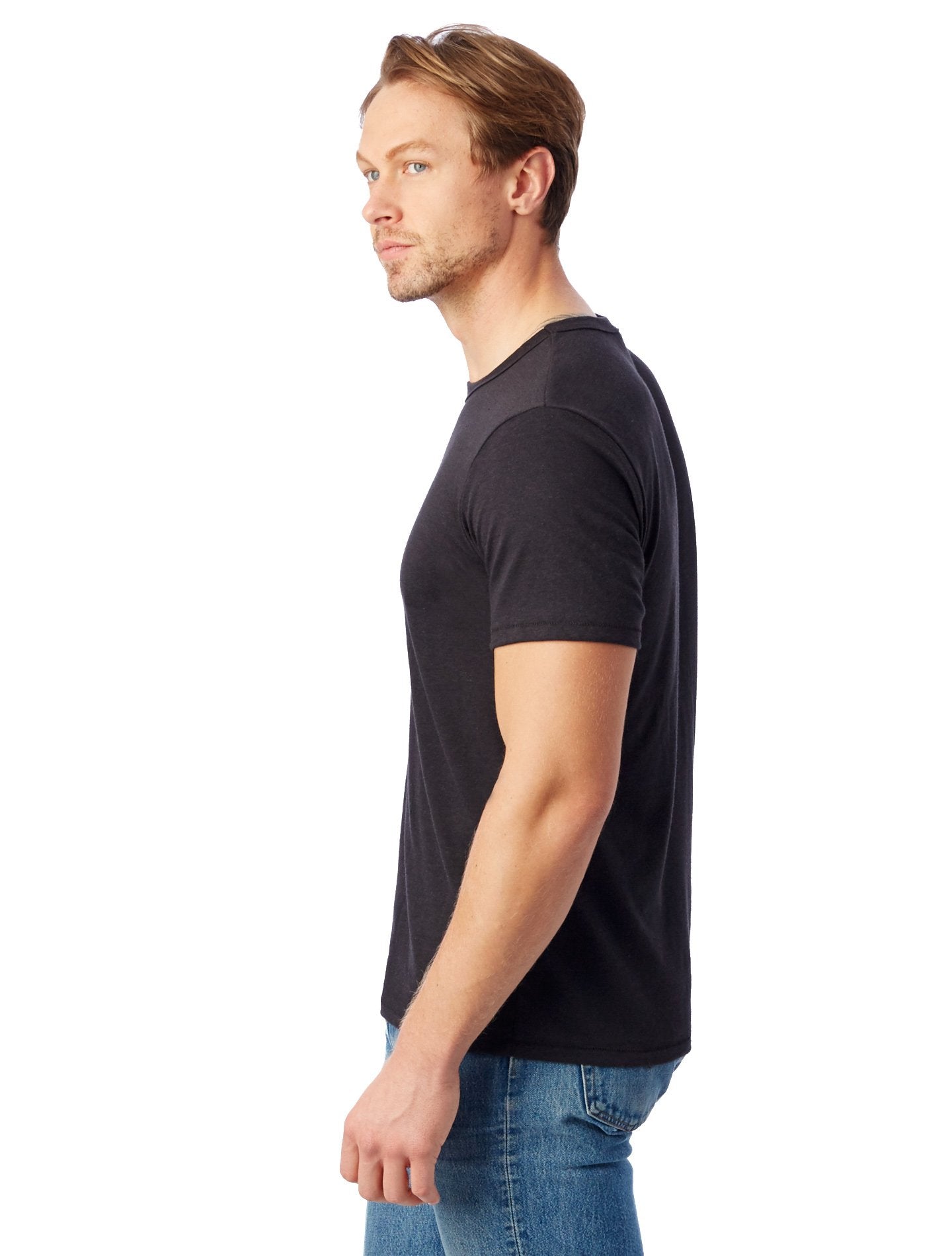 Alternative Men's Crew T-Shirt, Eco True Black, X-Large