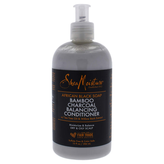 Shea Moisture Moisture African Black Soap Bamboo Charcoal Deep Balancing Conditioner Unisex Conditioner 13 Fl Oz (Pack of 1)