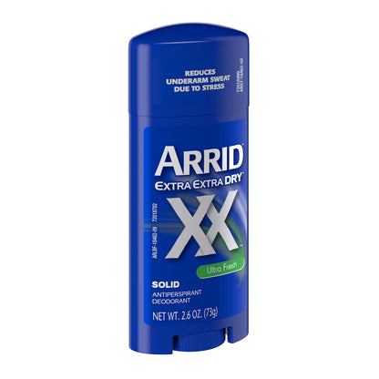 Arrid XX Ultra Fresh, Extra Extra Dry, Solid Antiperspirant Deodorant, 2.6 Oz. (Pack of 3)