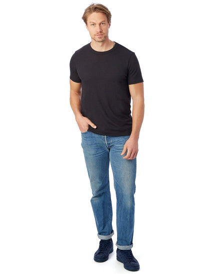 Alternative Men's Crew T-Shirt, Eco True Black, X-Large
