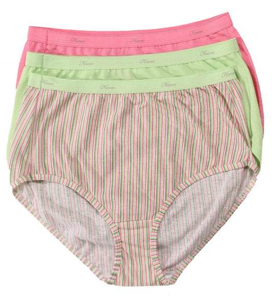 Hanes Women's 3Pack Assorted Cotton Briefs Ladies Panties Underwear 10