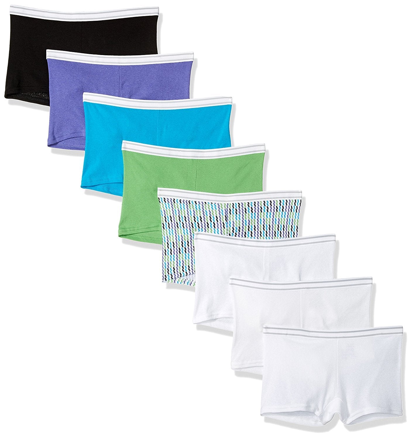 Hanes Women's 6 Pack Sporty Boyshort Panty (Assorted, 5 (36" - 37" Hips))
