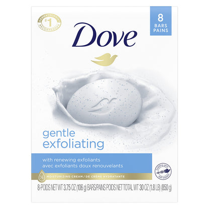 Dove Beauty Bar For Softer and Smoother Skin Gentle Exfoliating More Moisturizing Than Bar Soap 3.75 oz 10 Bars