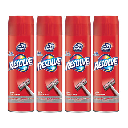 Resolve High Traffic Carpet Foam, 22 oz Can, Cleans Freshens Softens & Removes Stains (Pack of 2)