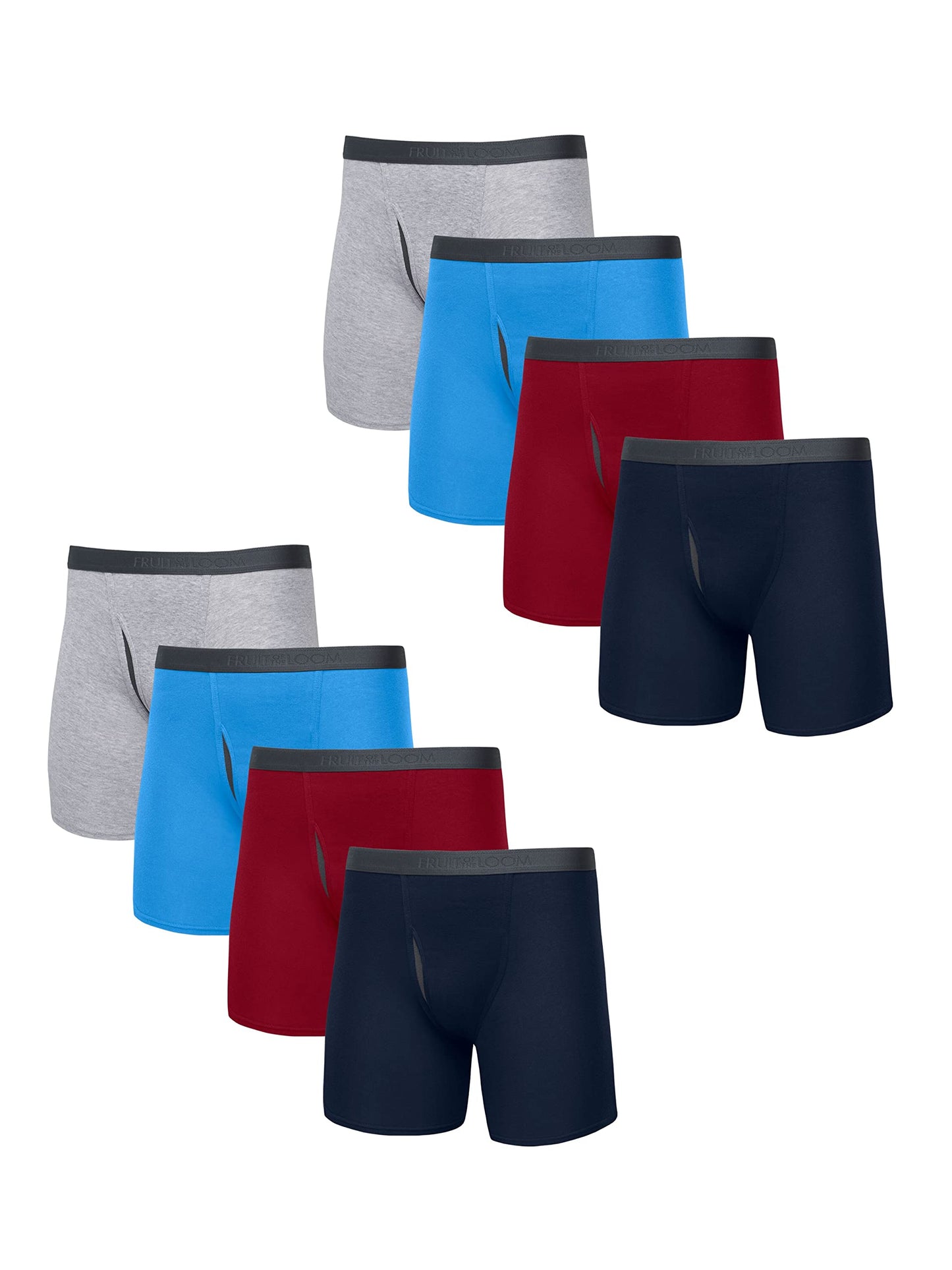 Fruit of the Loom Men's Premium COOLZONE Boxer Briefs, black/Gray (4 Pack), Small