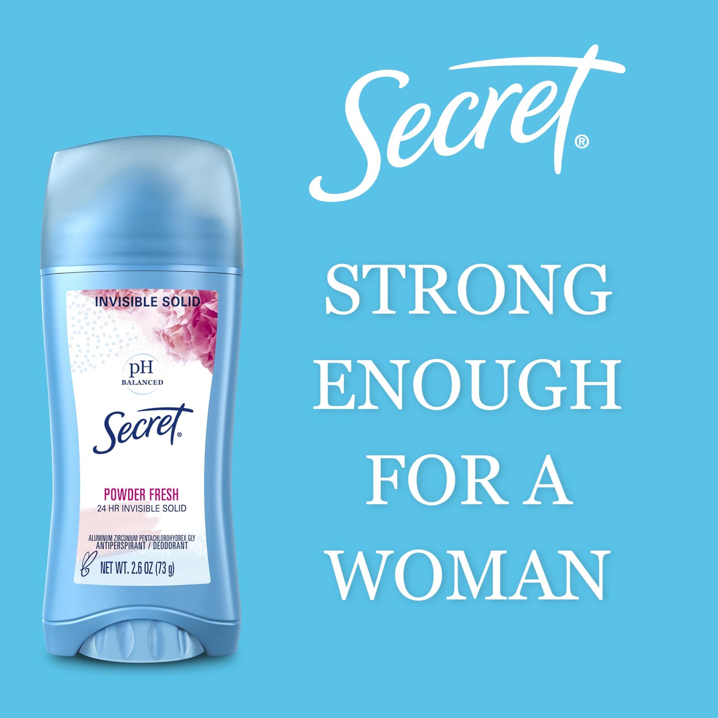 Secret Sld Inv Unscnted Size 2.6z Secret Unscented Invisible Solid Antiperspirant Deodorant,(pack of 3)