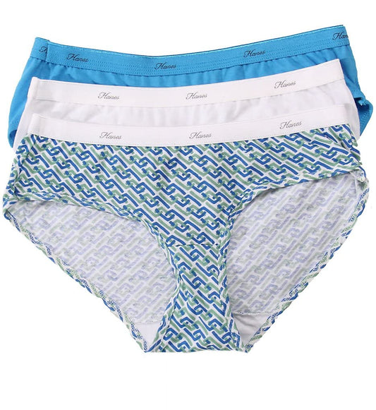 Hanes Women's 3-Pack No Ride Up 100% Cotton Hipsters, 3 Pack-White, 6