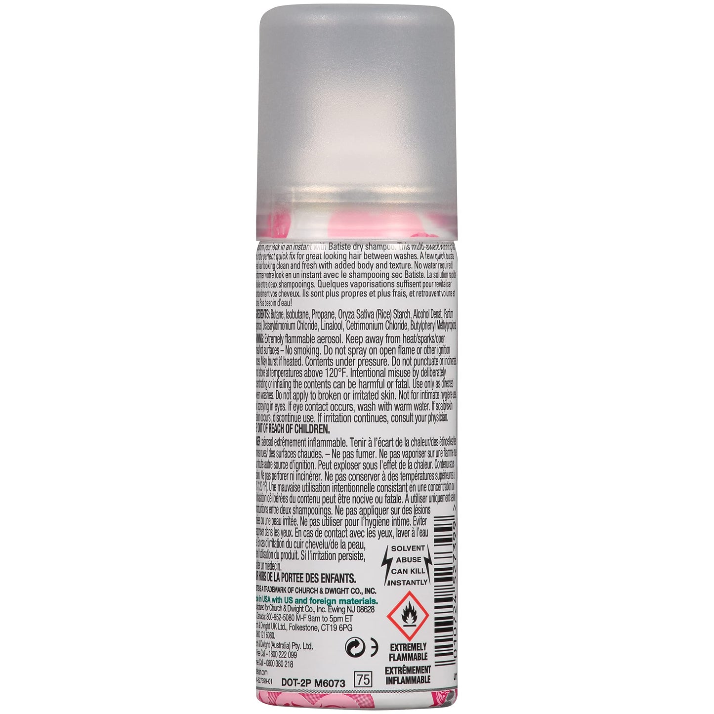Batiste Dry Mini Shampoo, Blush 1.60 oz (Pack of 9)