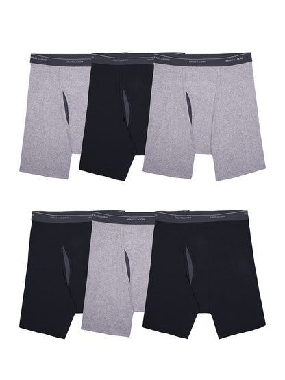 Fruit of the Loom mens Coolzone (Assorted Colors) Boxer Briefs, 6 Pack - Stripe/Solid, 3X-Large US