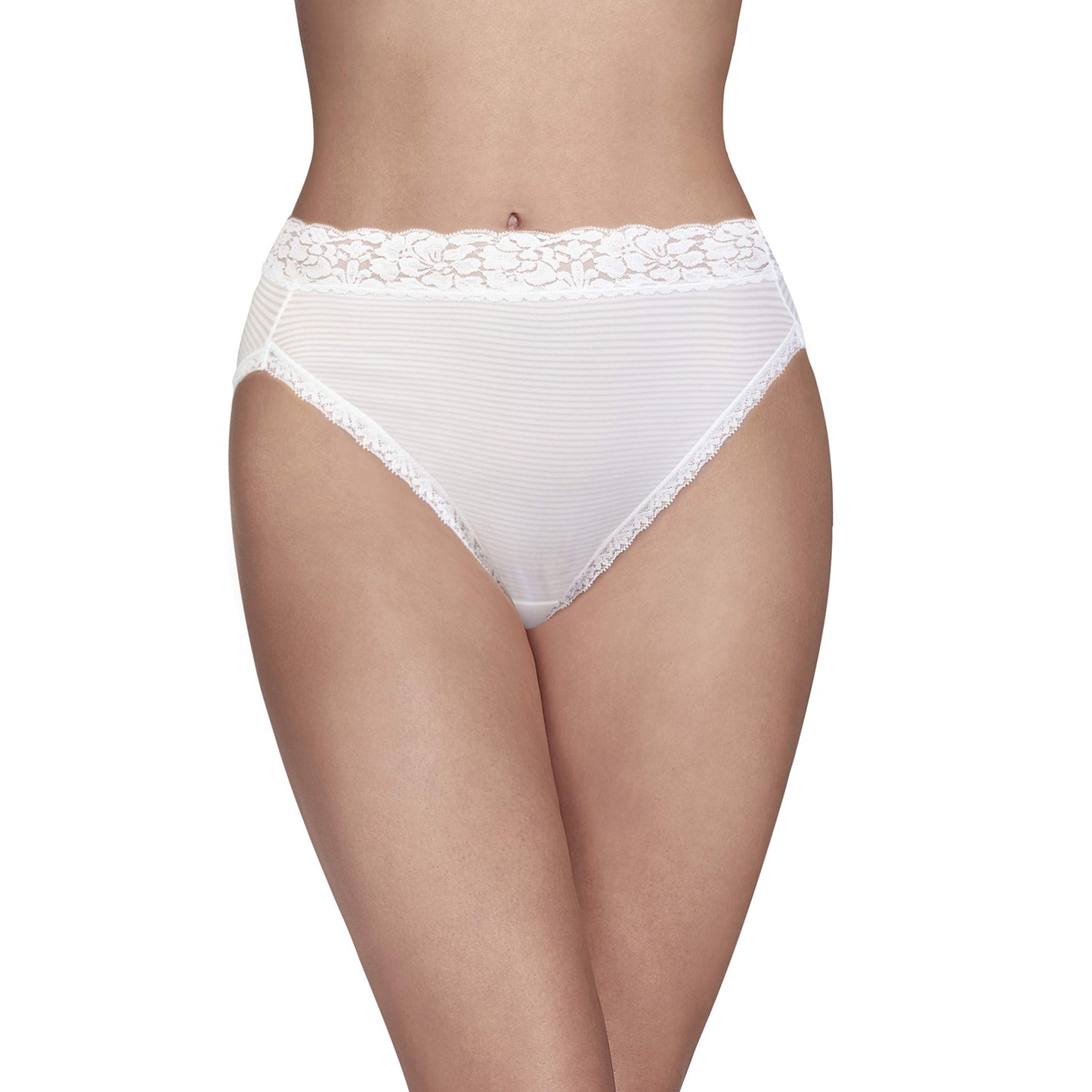 Vanity Fair Women's Flattering Lace Panties: Lightweight & Silky with Superior Stretch, 3 Pack-Black, 9